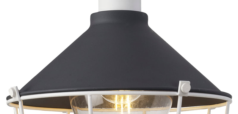 Regal Lighting SL-1610 1 Light Outdoor Semi Flush Ceiling Light Anthracite & Matt White IP65