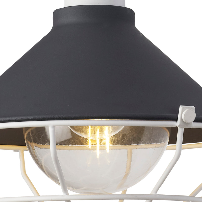 Regal Lighting SL-1610 1 Light Outdoor Semi Flush Ceiling Light Anthracite & Matt White IP65