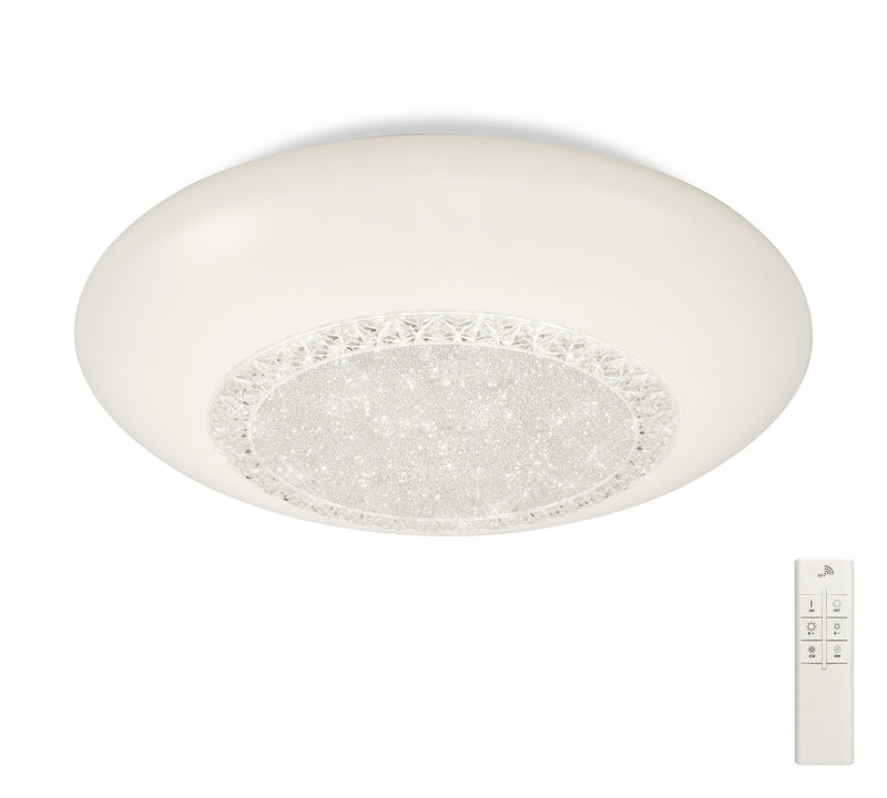 Mantra Fusion M6236 Opera Flush Fitting 52cm Round, 40W LED, 3000-6500K Tuneable White, 2800lm, White, Remote Control, 3yrs Warranty • M6236