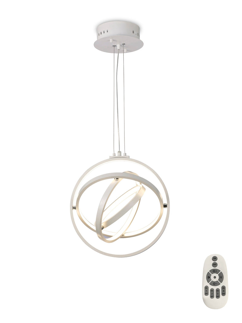 Mantra M5742 Orbital Pendant Round 40cm, 3 Ring, 54W LED 3000K, 2000lm, RF Remote Control White, 3yrs Warranty • M5742