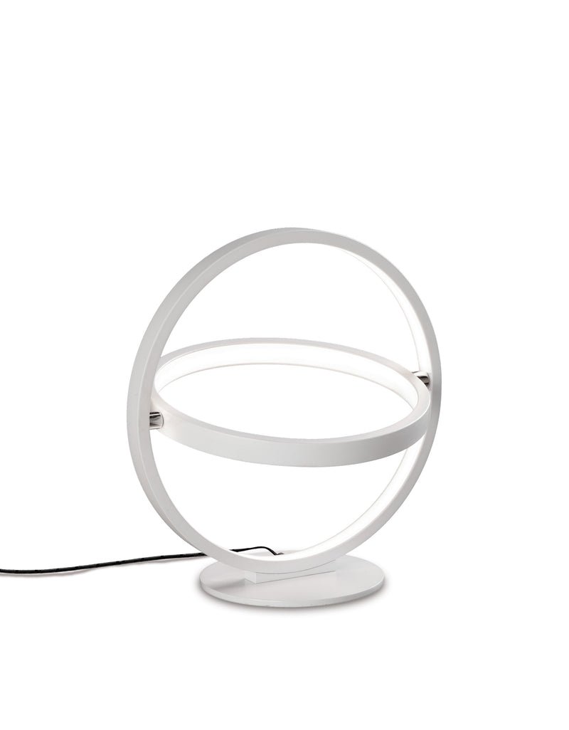 Mantra M5747 Orbital Table Lamp Round 30cm, 2 Ring, 12W LED 3000K, 660lm, White, 3yrs Warranty • M5747