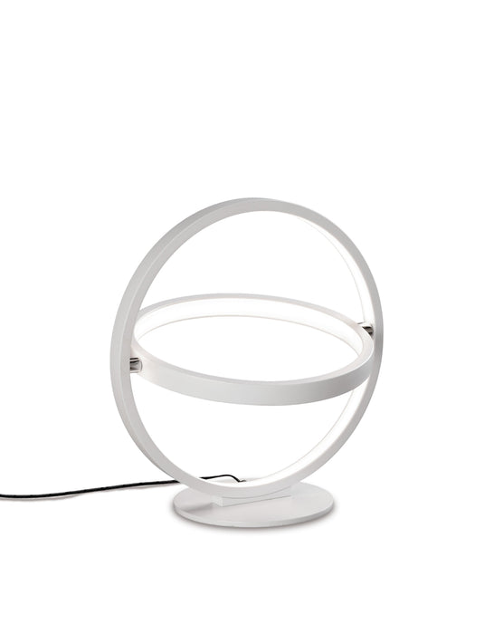 Mantra M5747 Orbital Table Lamp Round 30cm, 2 Ring, 12W LED 3000K, 660lm, White, 3yrs Warranty • M5747