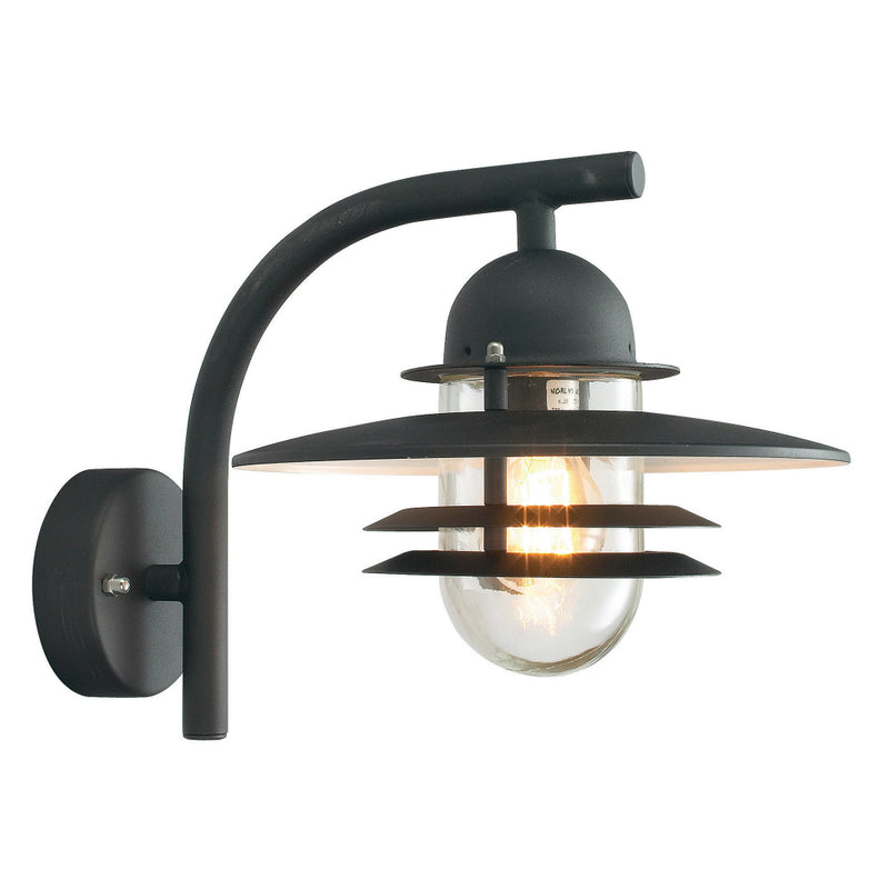 black outdoor wall light