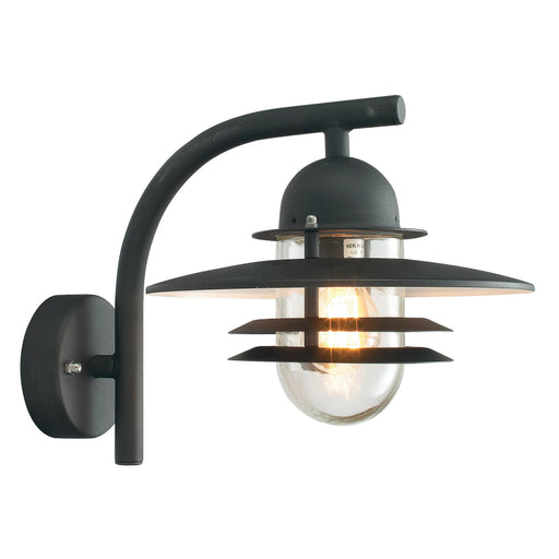 black outdoor wall light