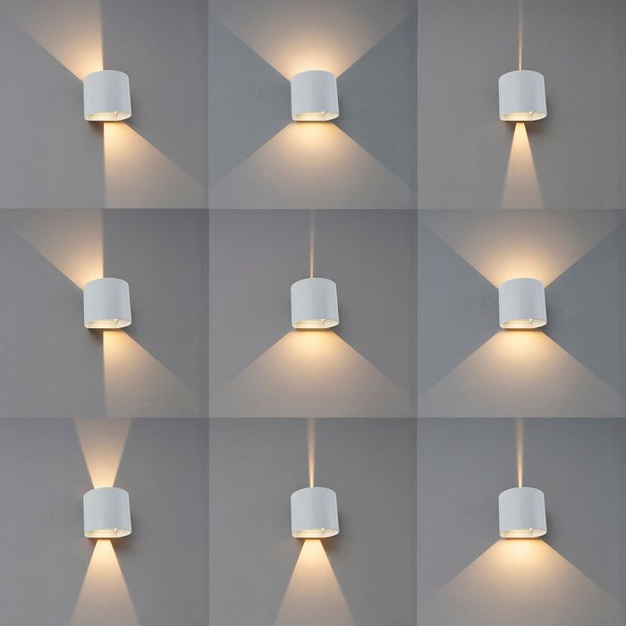 Deco Ottawa Up & Downward Lighting Wall Light 2x3W LED 3000K, Sand White, 410lm, IP54, 3yrs Warranty • D0454