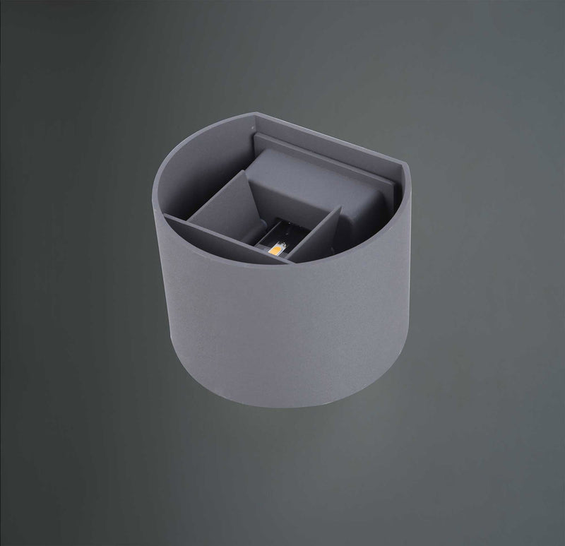 Deco Ottawa Up & Downward Lighting Wall Light 2x3W LED 3000K, Anthracite, 410lm, IP54, 3yrs Warranty • D0455