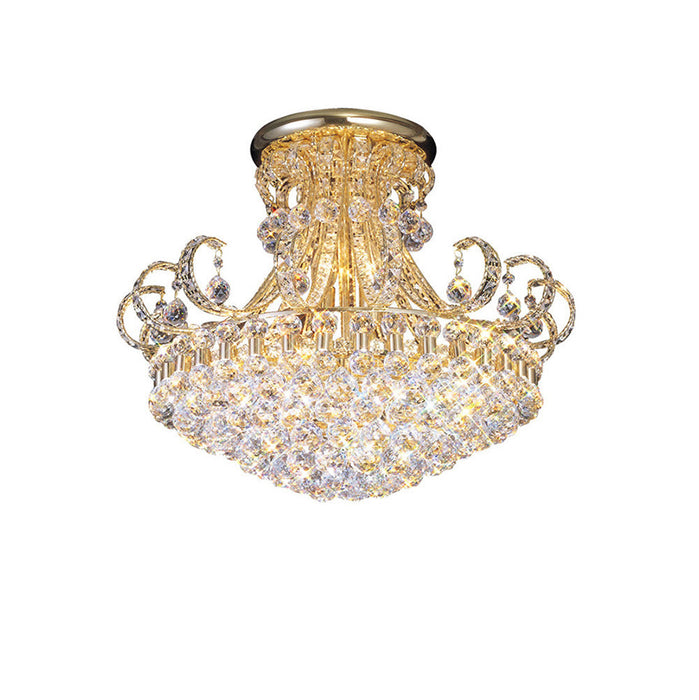 Diyas Pearl Ceiling 12 Light E14 French Gold/Crystal Item Weight: 18.3kg • IL30007