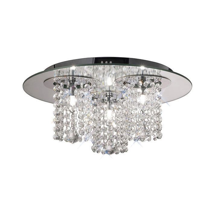 Diyas Pegasus Ceiling 3 Light G9 Polished Chrome/Mirror/Crystal • IL31465