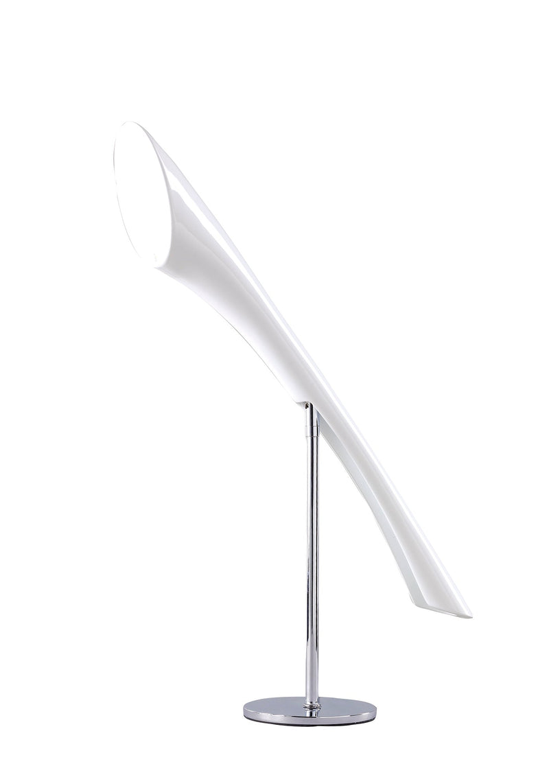 Mantra M0924 Pop Table Lamp 1 Light E27, Gloss White/White Acrylic/Polished Chrome • M0924