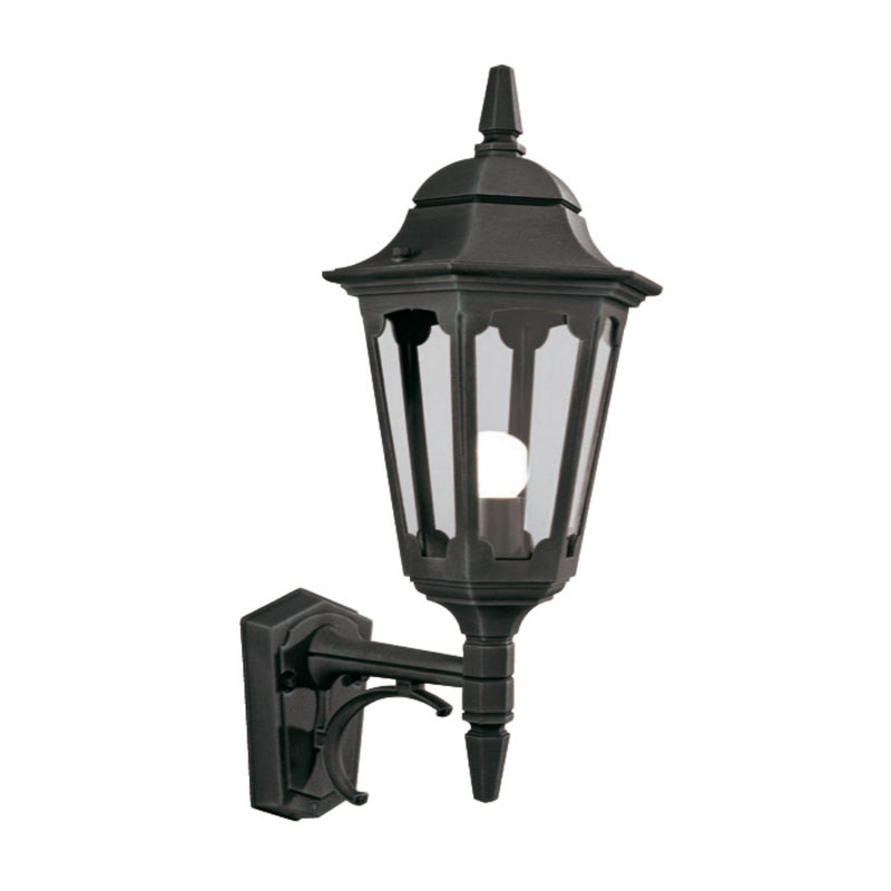 black outdoor wall light