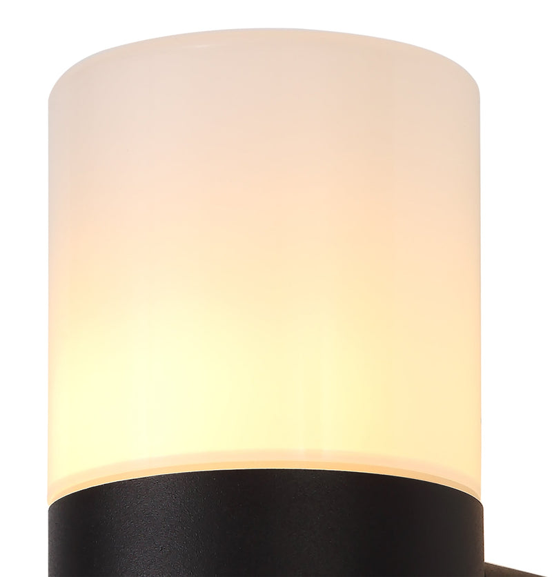 Deco Prado Wall Lamp, 1 x E27, IP44, Black/Opal, 2yrs Warranty • D0552