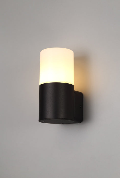 Deco Prado Wall Lamp, 1 x E27, IP44, Black/Opal, 2yrs Warranty • D0552
