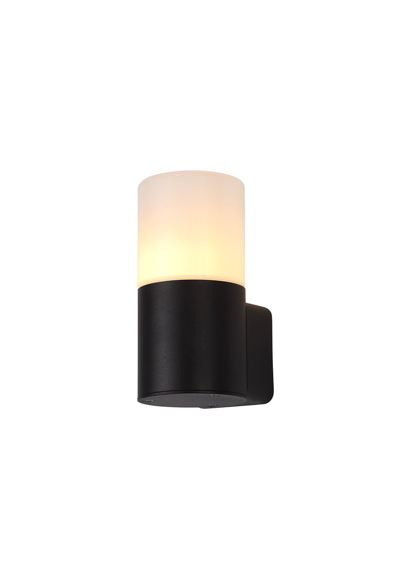 Deco Prado Wall Lamp, 1 x E27, IP44, Black/Opal, 2yrs Warranty • D0552
