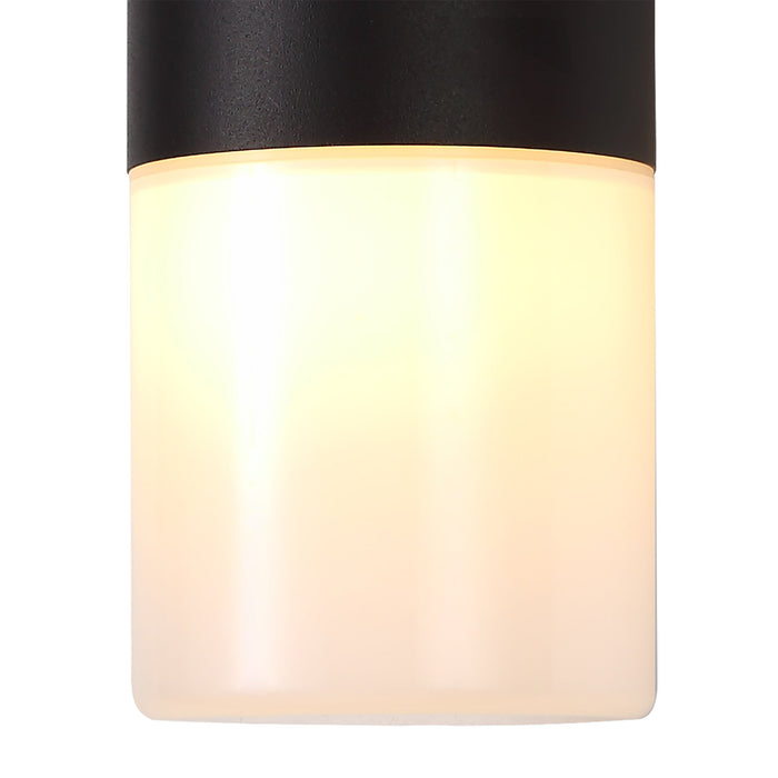Deco Prado Wall Lamp, 2 x E27, IP44, Black/Opal, 2yrs Warranty • D0553