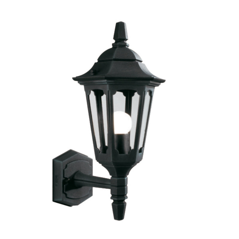 black outdoor wall light