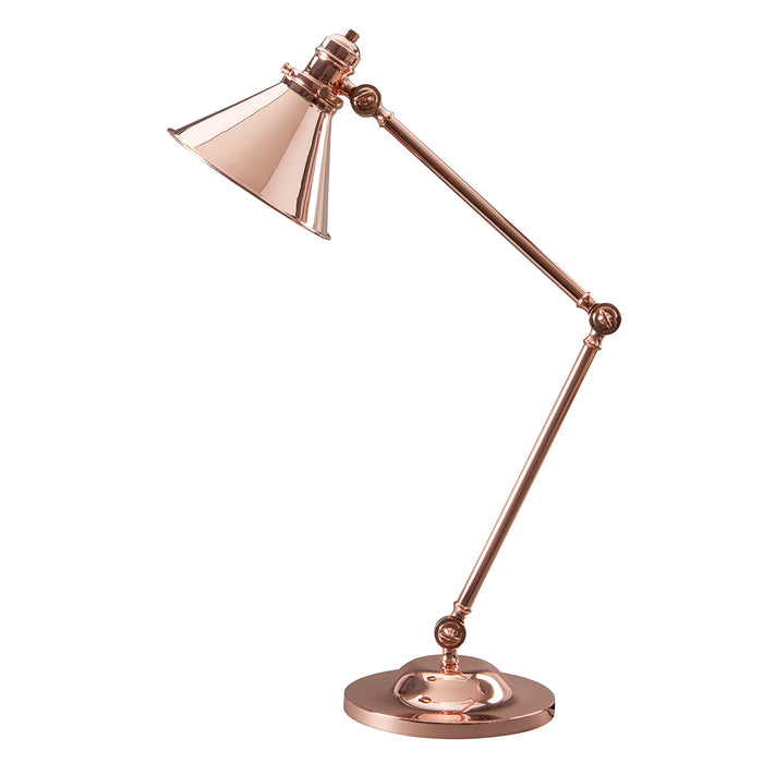 Elstead Lighting PV-TL-CPR Provence Single Light Table Lamp in Polished Copper Finish