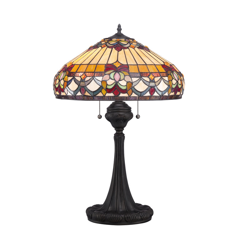 Belle Fleur 4 Light Vintage Bronze Tiffany Pendant Ceiling Light