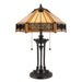 Elstead Lighting QZ/INDUS/TL Indus 2 Light Vintage Bronze Table Lamp