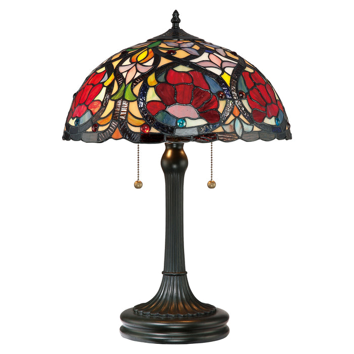 Elstead Lighting QZ/LARISSA/TL Larissa 2 Light Vintage Bronze Table Lamp