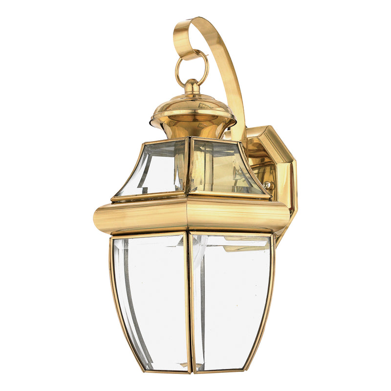 brass outdoor wall light