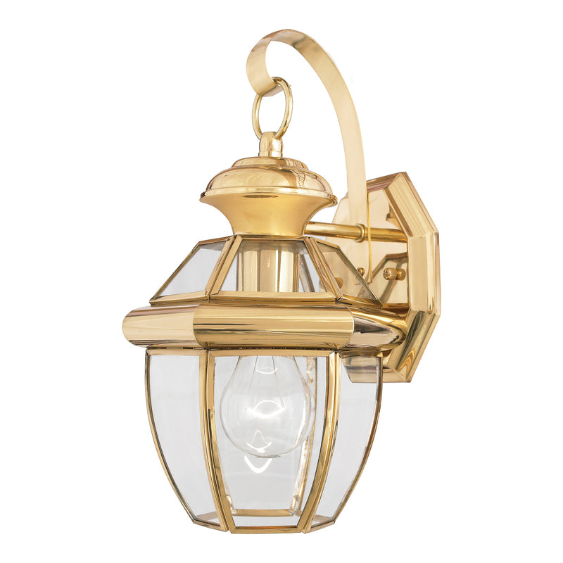 brass outdoor wall light