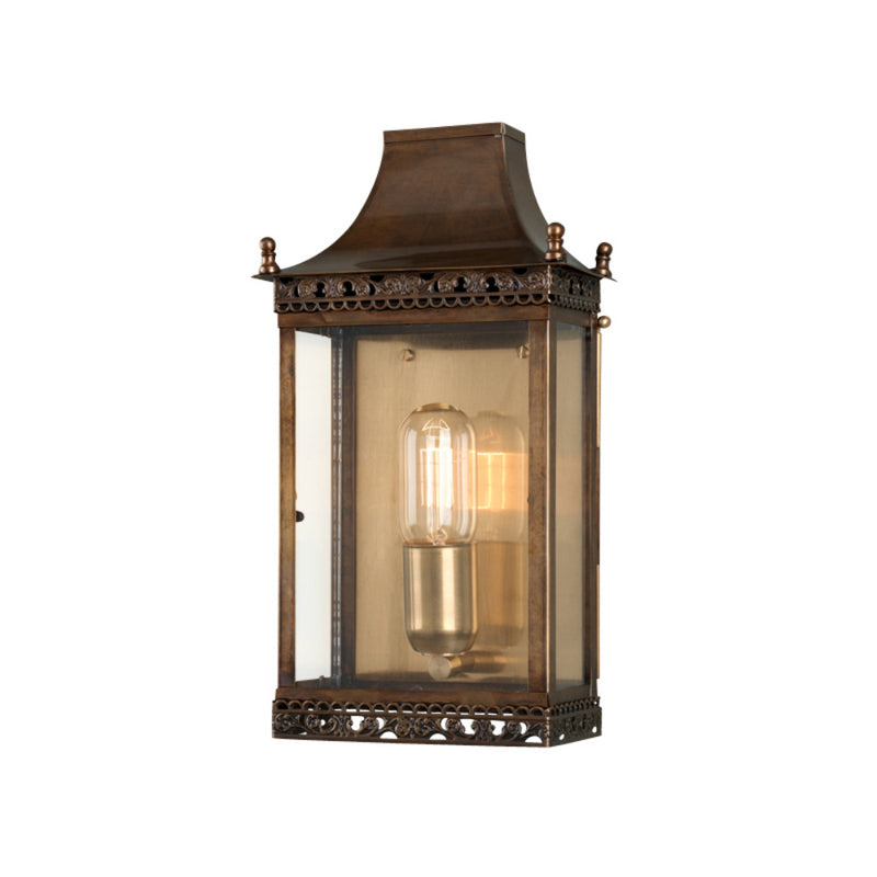 aged brass outdoor wall light