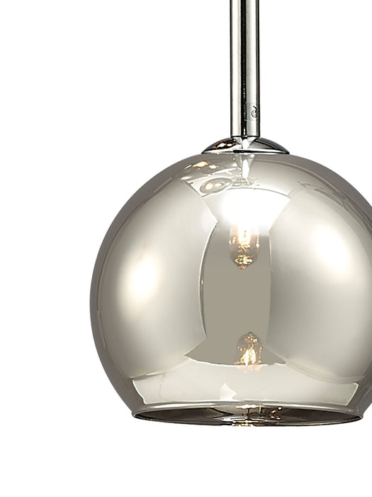 Deco Regina Pendant 3 Light G9 Polished Chrome/Smoke Glass • D0102