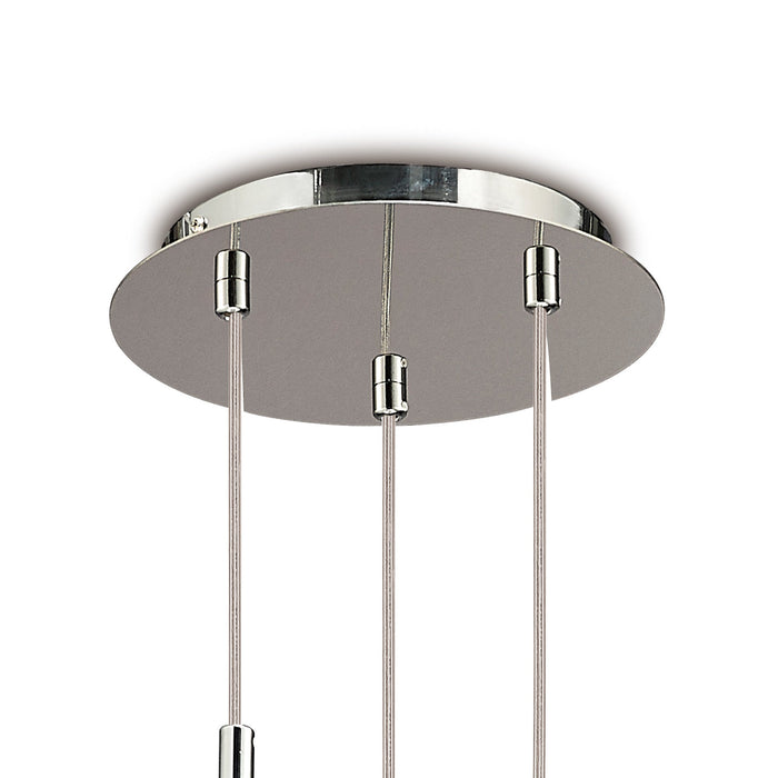 Deco Regina Pendant 3 Light G9 Polished Chrome/Smoke Glass • D0102