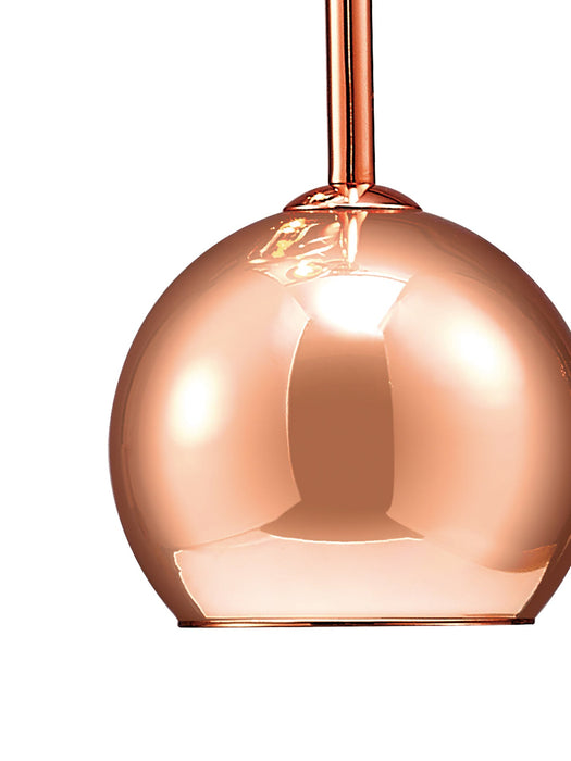 Deco Regina Pendant 3 Light G9 Copper/Copper Glass • D0104