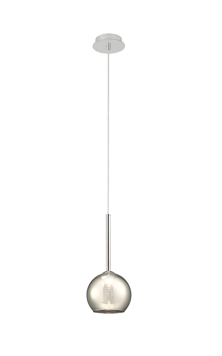 Deco Regina Single Pendant 1 Light G9 Polished Chrome/Smoke Glass • D0105