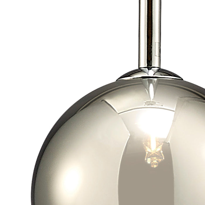 Deco Regina Single Pendant 1 Light G9 Polished Chrome/Smoke Glass • D0105