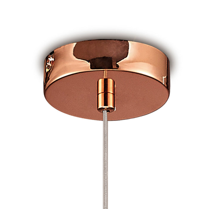 Deco Regina Single Pendant 1 Light G9 Copper/Copper Glass • D0107