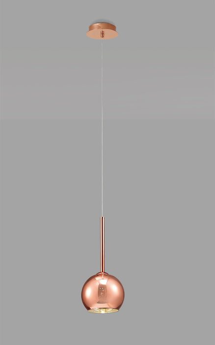 Deco Regina Single Pendant 1 Light G9 Copper/Copper Glass • D0107