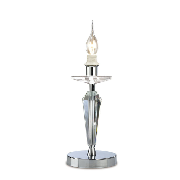 Diyas  Renzo Table Lamp 1 Light E14 Polished Chrome/Crystal • IL30599