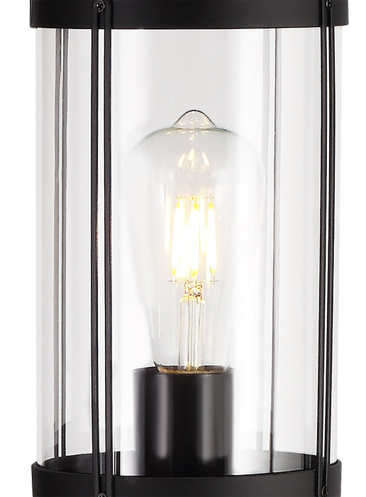 Deco Reva Tall Post, 1 x E27, IP44, Black/Clear PC, 2yrs Warranty • D0551