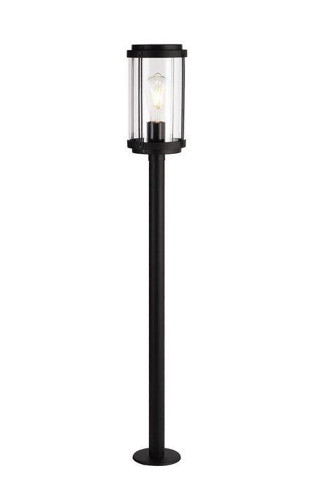 Deco Reva Tall Post, 1 x E27, IP44, Black/Clear PC, 2yrs Warranty • D0551