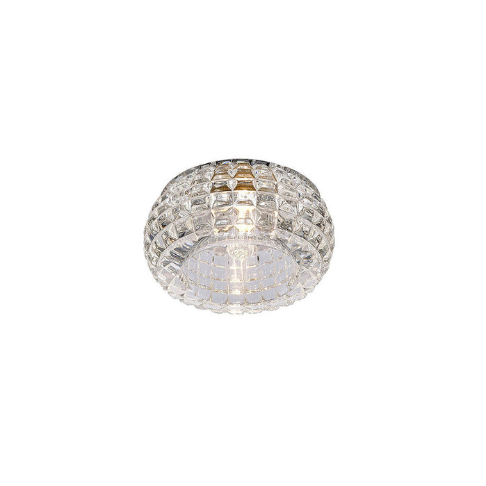 Diyas Ria G9 Cube Pattern Round Downlight 1 Light Polished Chrome/Crystal, Cut Out: 60mm • IL31841CH