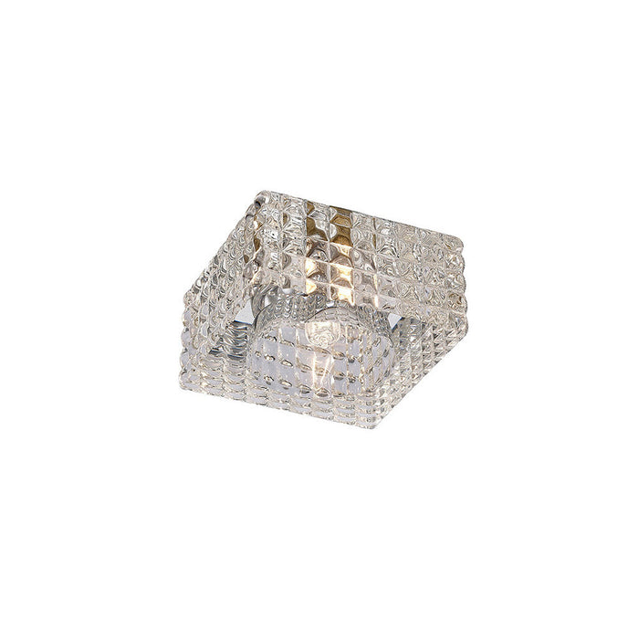 Diyas Ria G9 Cube Pattern Square Downlight 1 Light Polished Chrome/Crystal, Cut Out: 55mm • IL31842CH