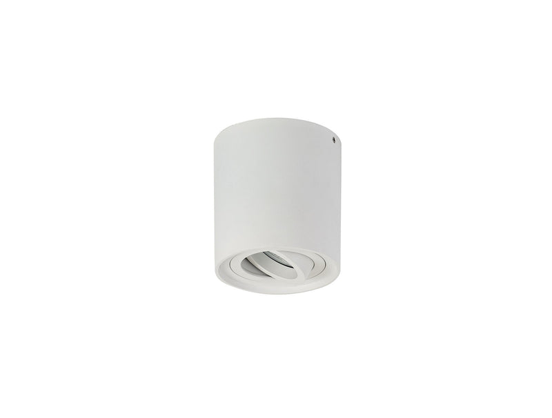 Deco Rico Adjustable Cylinder Spotlight, 1 Light GU10, Sand White • D0477