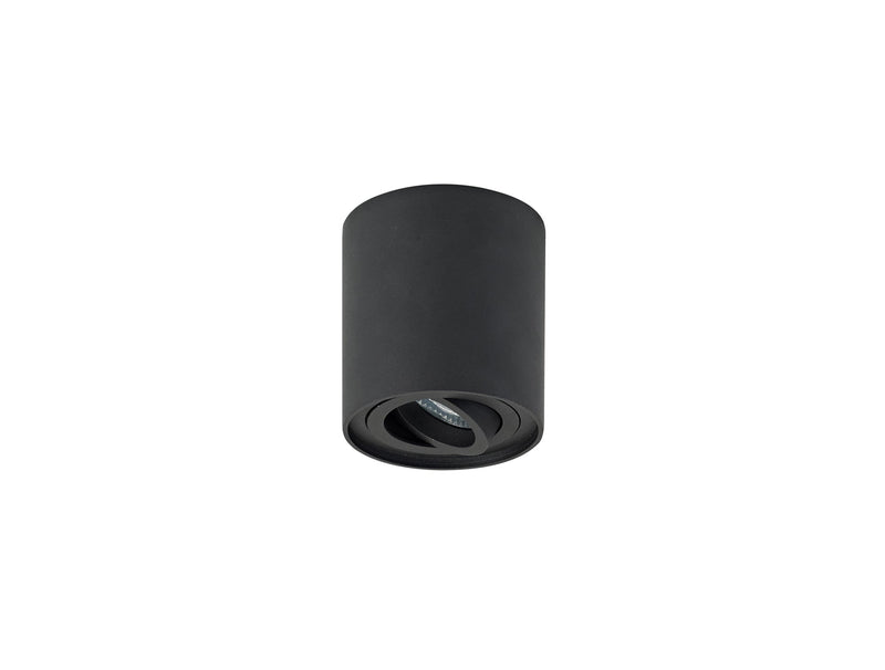 Deco Rico Adjustable Cylinder Spotlight, 1 Light GU10, Sand Black • D0478