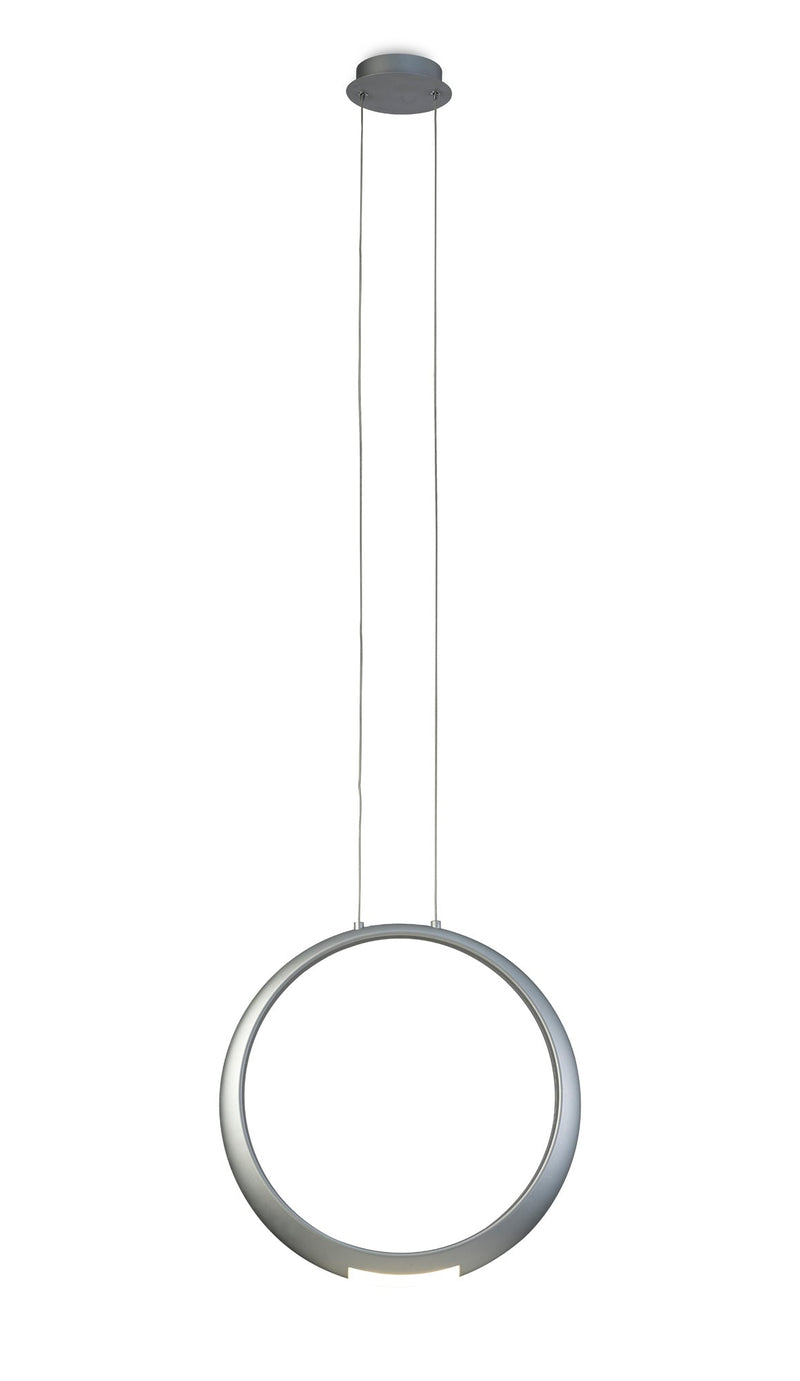 Mantra M6172 Ring Pendant 50cm Round, 23W LED, 3000K, 1600lm, Silver, 5yrs Warranty • M6172