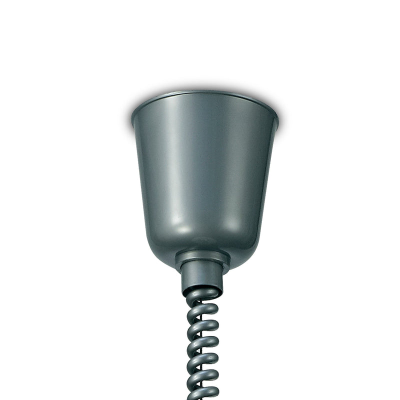 Deco Riva Rise & Fall Pendant 1 Light E27, Polished Chrome/Opal White Glass Shade • D0265