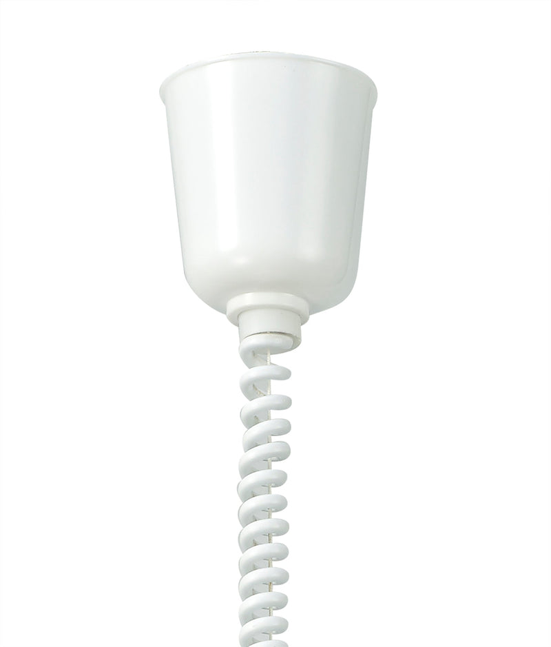 Deco Riva Rise & Fall Pendant 1 Light E27, Polished Brass/Opal White Glass Shade • D0266