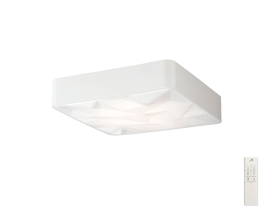 Mantra M5880 Rombos Flush 50cm Square 40W LED 3000-6500K Tuneable, 3100lm, Remote Control White, 3yrs Warranty • M5880