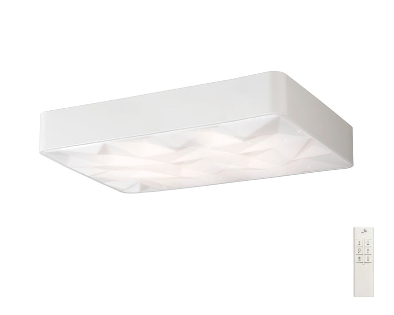 Mantra M5881 Rombos Flush Rectangular 60W LED 3000-6500K Tuneable, 4500lm, Remote Control White, 3yrs Warranty • M5881