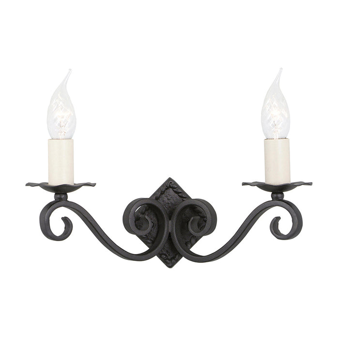 Elstead Lighting RY2A Rectory 2 Light Wall Light Black Finish