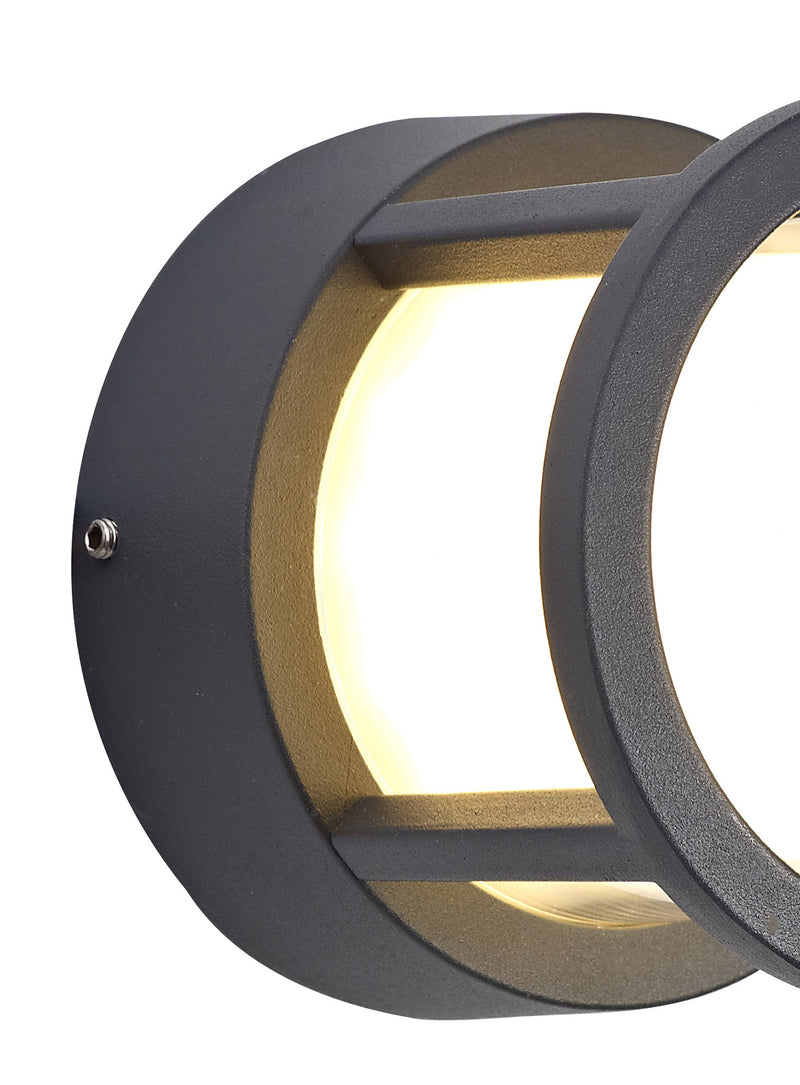 Regal Lighting SL-2089 1 Light Outdoor LED Wall Light Anthracite IP54