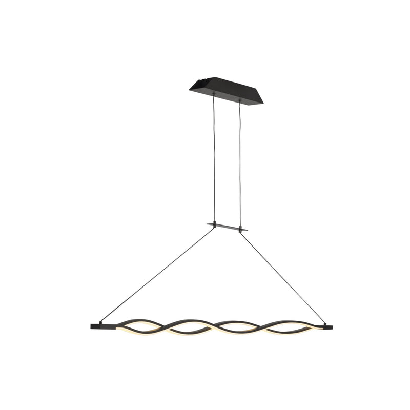 Mantra M5400 Sahara Brown Oxide Linear Pendant 36W LED 2800K, 2520lm, Brown Oxide, White Acrylic, 3yrs Warranty • M5400
