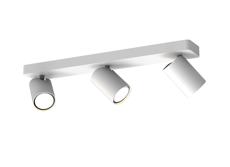 Mantra Fusion M6281 Sal Linear 3 Light Spotlight GU10, Matt White • M6281