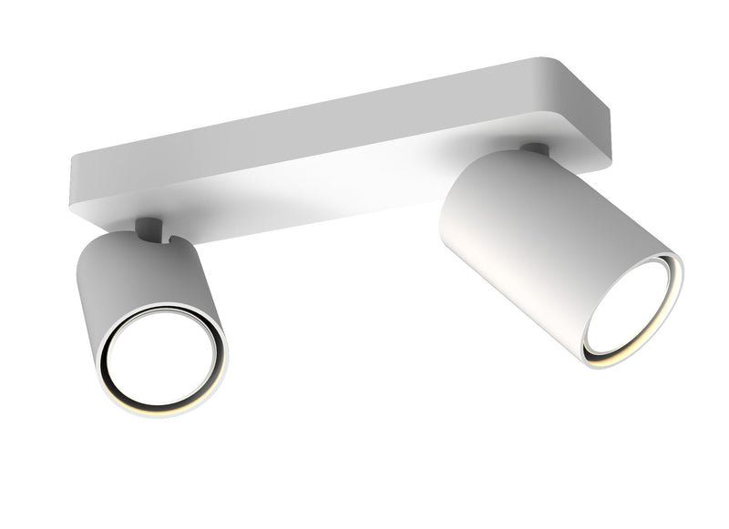 Mantra Fusion M6282 Sal Linear 2 Light Spotlight GU10, Matt White • M6282